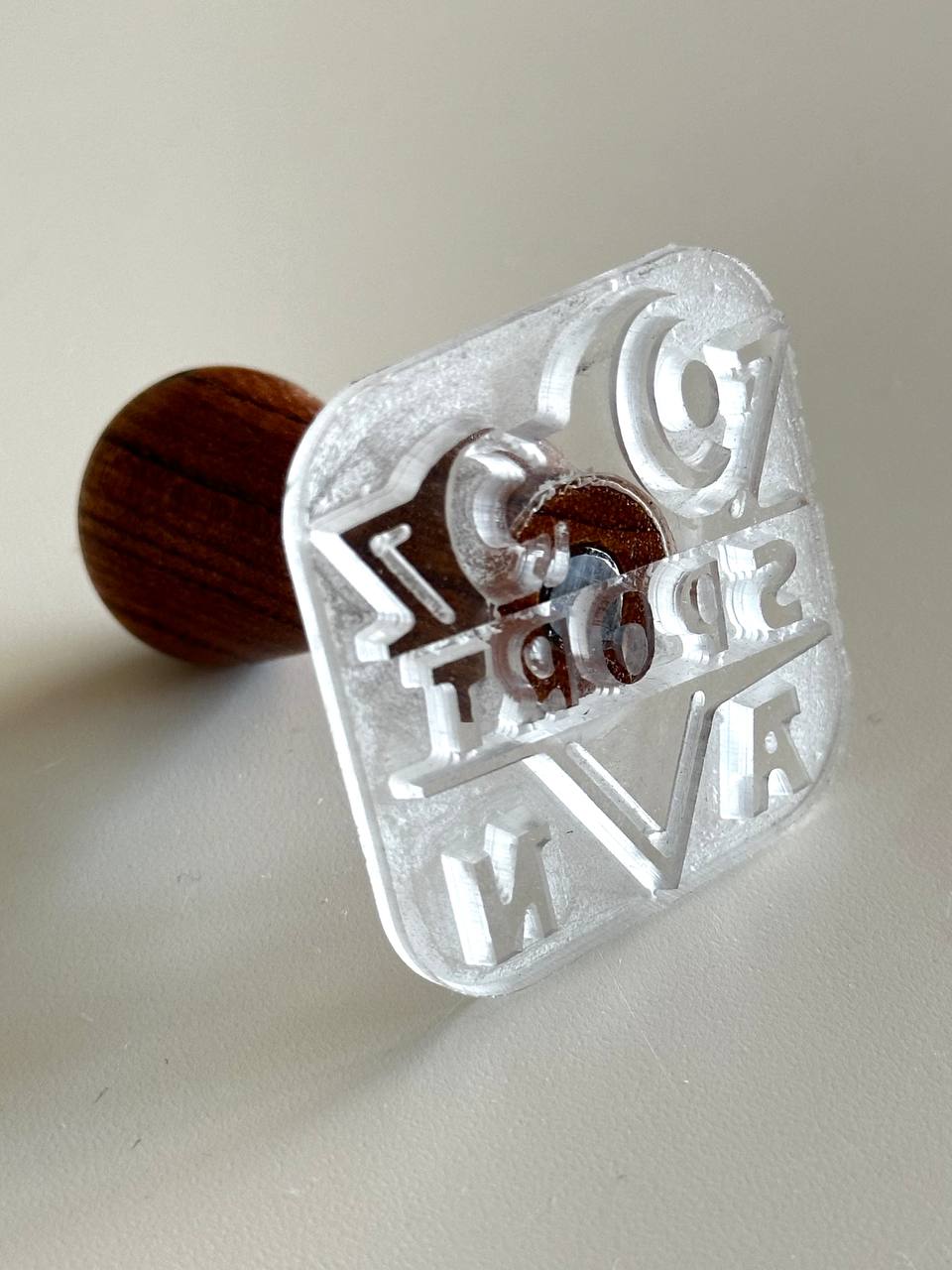 Clear Acrylic Business Stamp – Custom Logo & Branding Tool