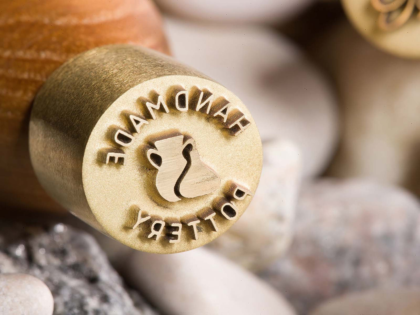 Personalized pottery stamp for clay