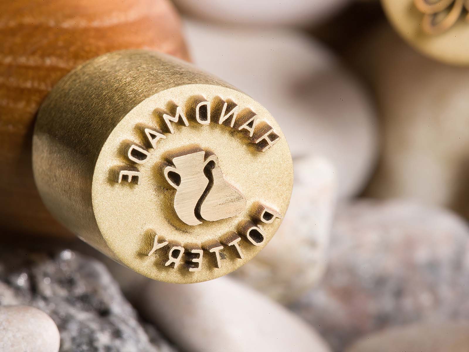 Personalized pottery stamp for clay
