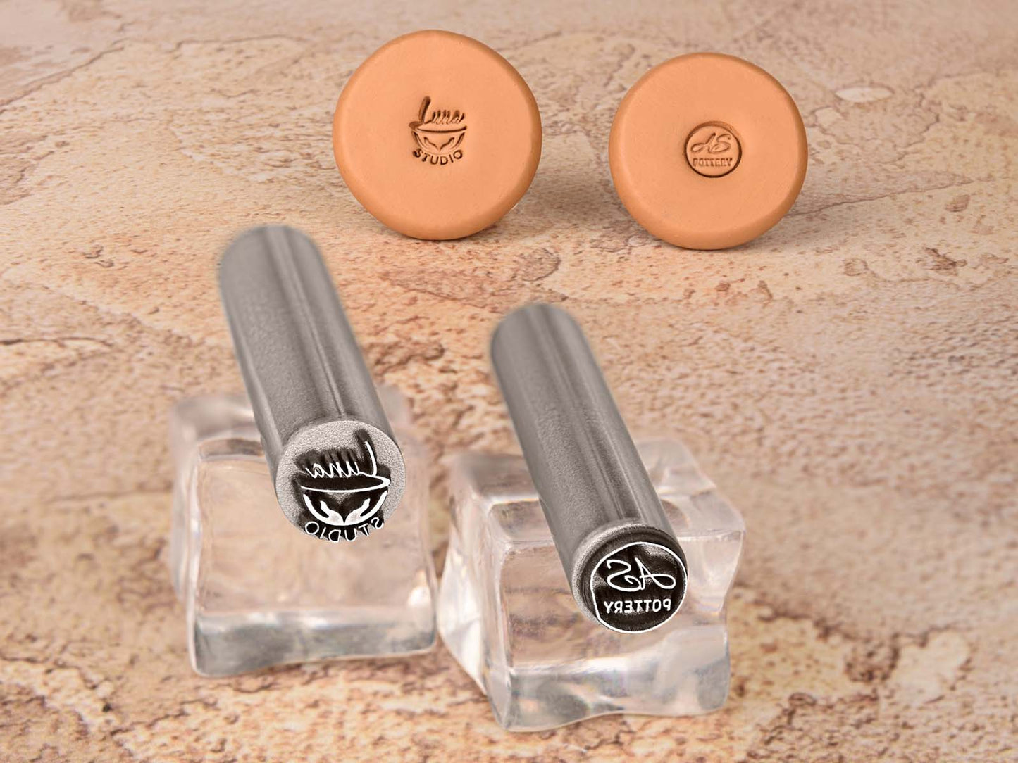 Custom Made Stainless Steel Marks for Clay.