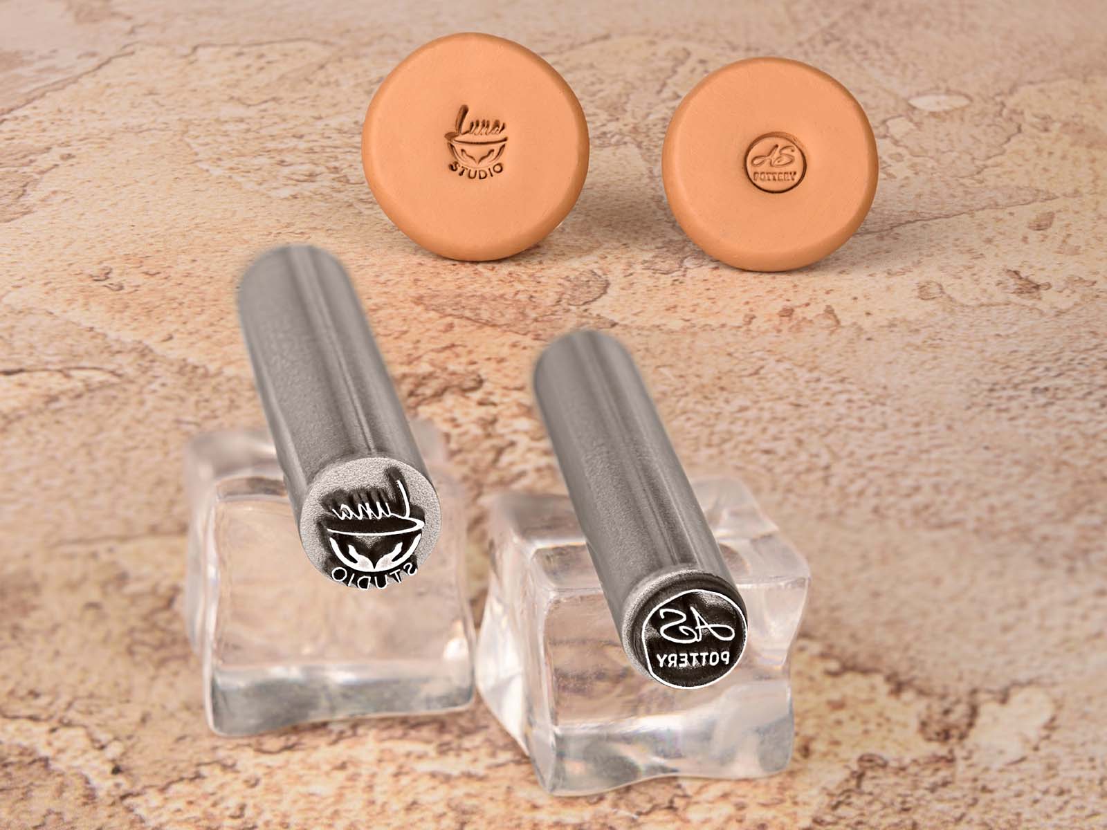 Custom Made Stainless Steel Marks for Clay.