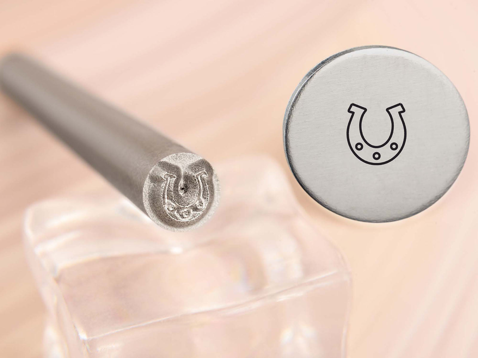 Steel Hand Stamp Low Stress. Lucky Horseshoe Design My Stamps Store