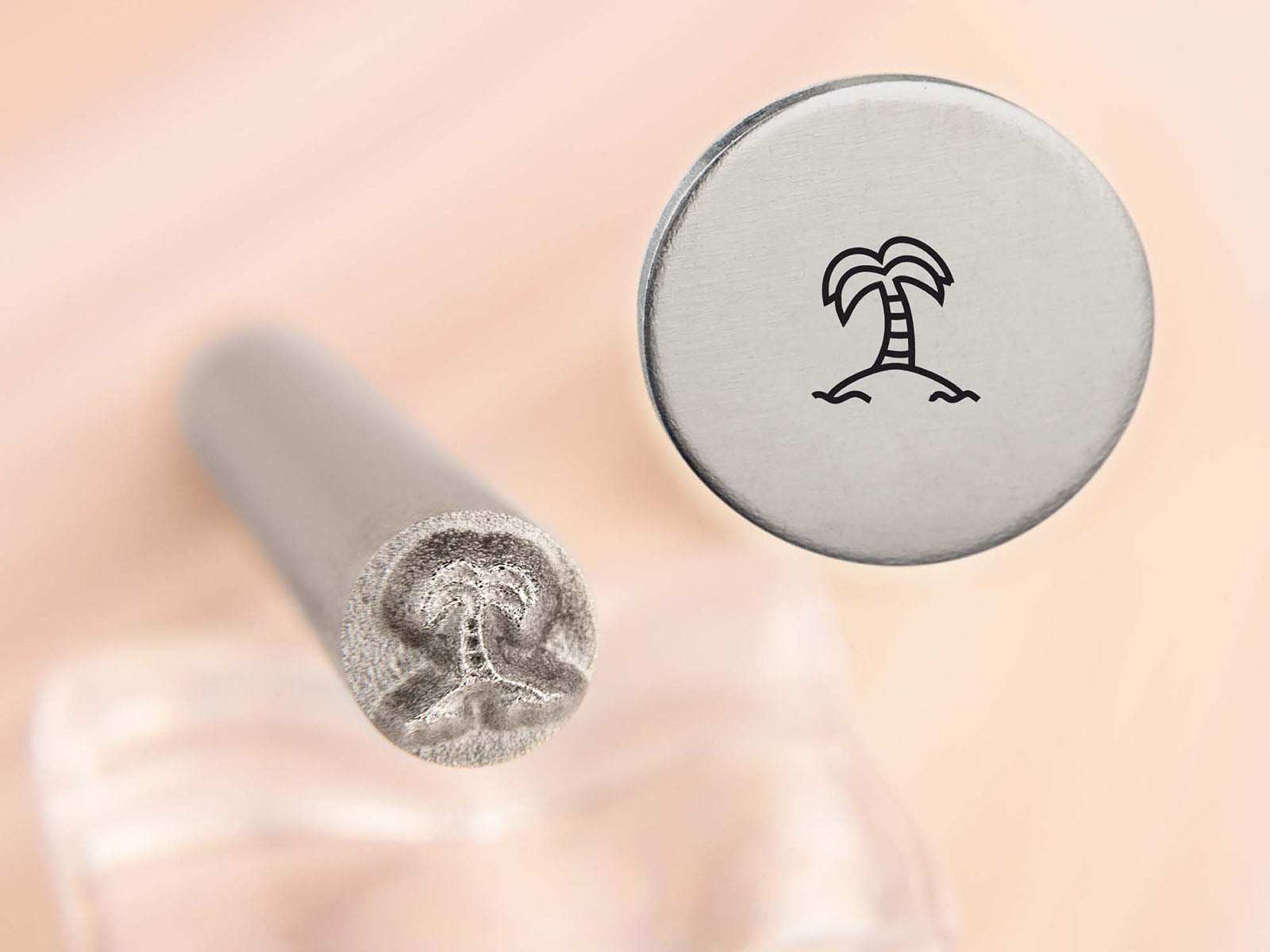 Steel Hand Stamp Low Stress. Palm Design My Stamps Store