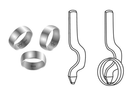 Custom Bent Stamps for Inside Rings Branding