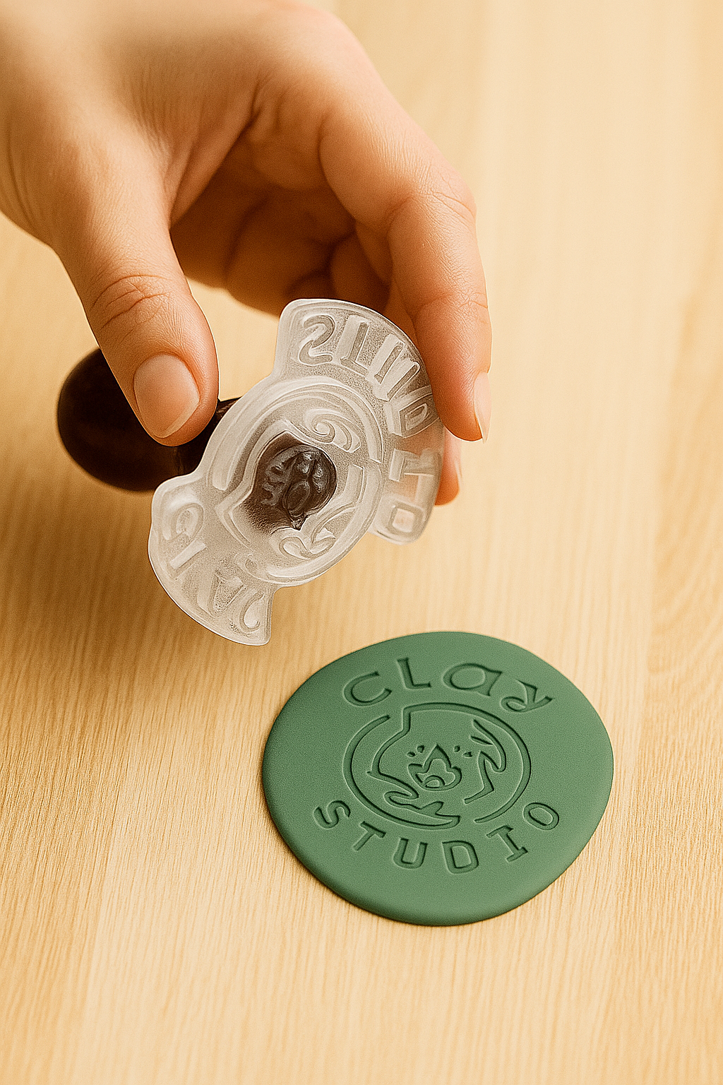 Custom Logo Stamp for Coffee Cups & Sleeves – Personalized Branding Tool for Cafés