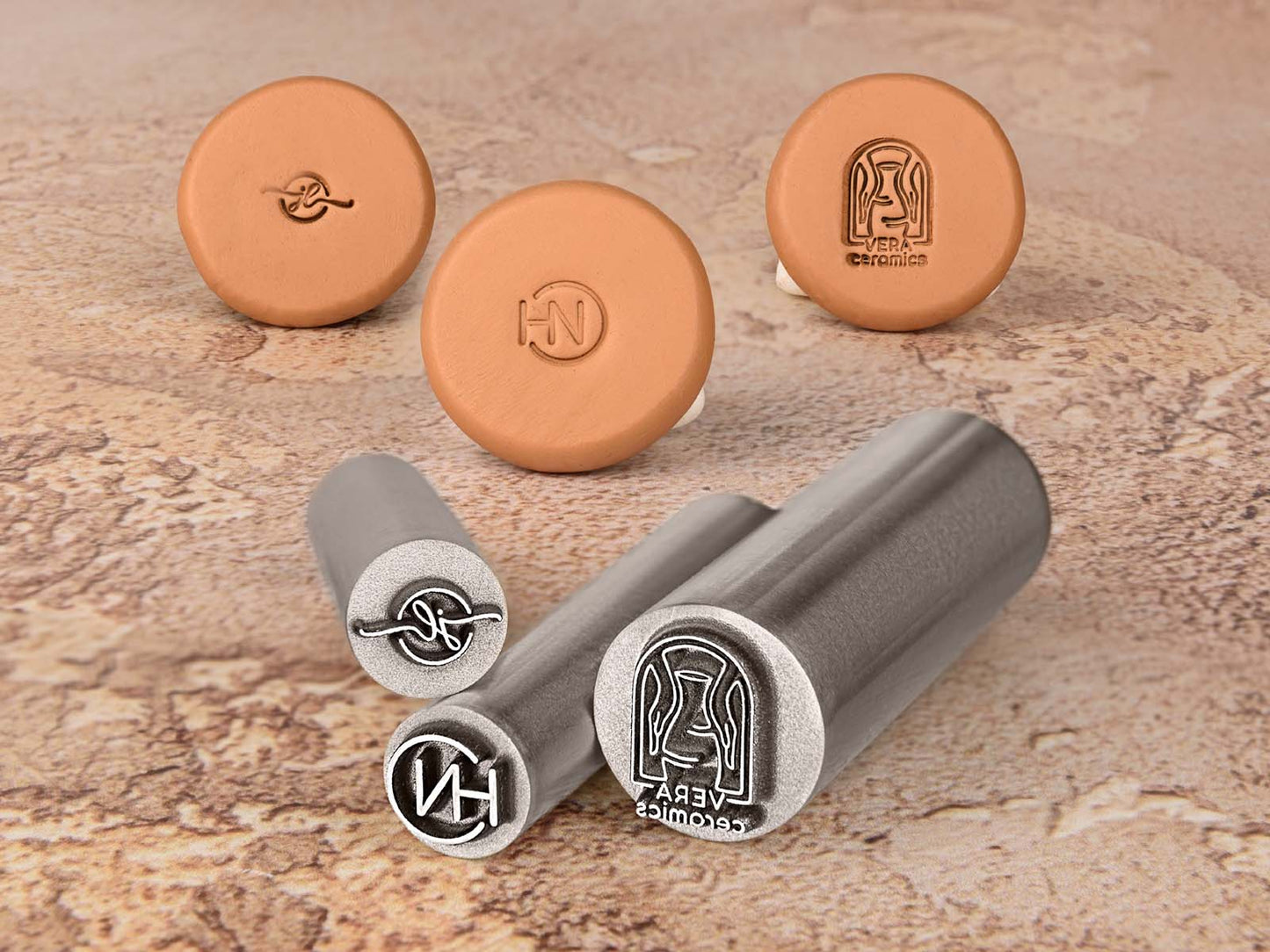 Custom Made Stainless Steel Marks for Clay.