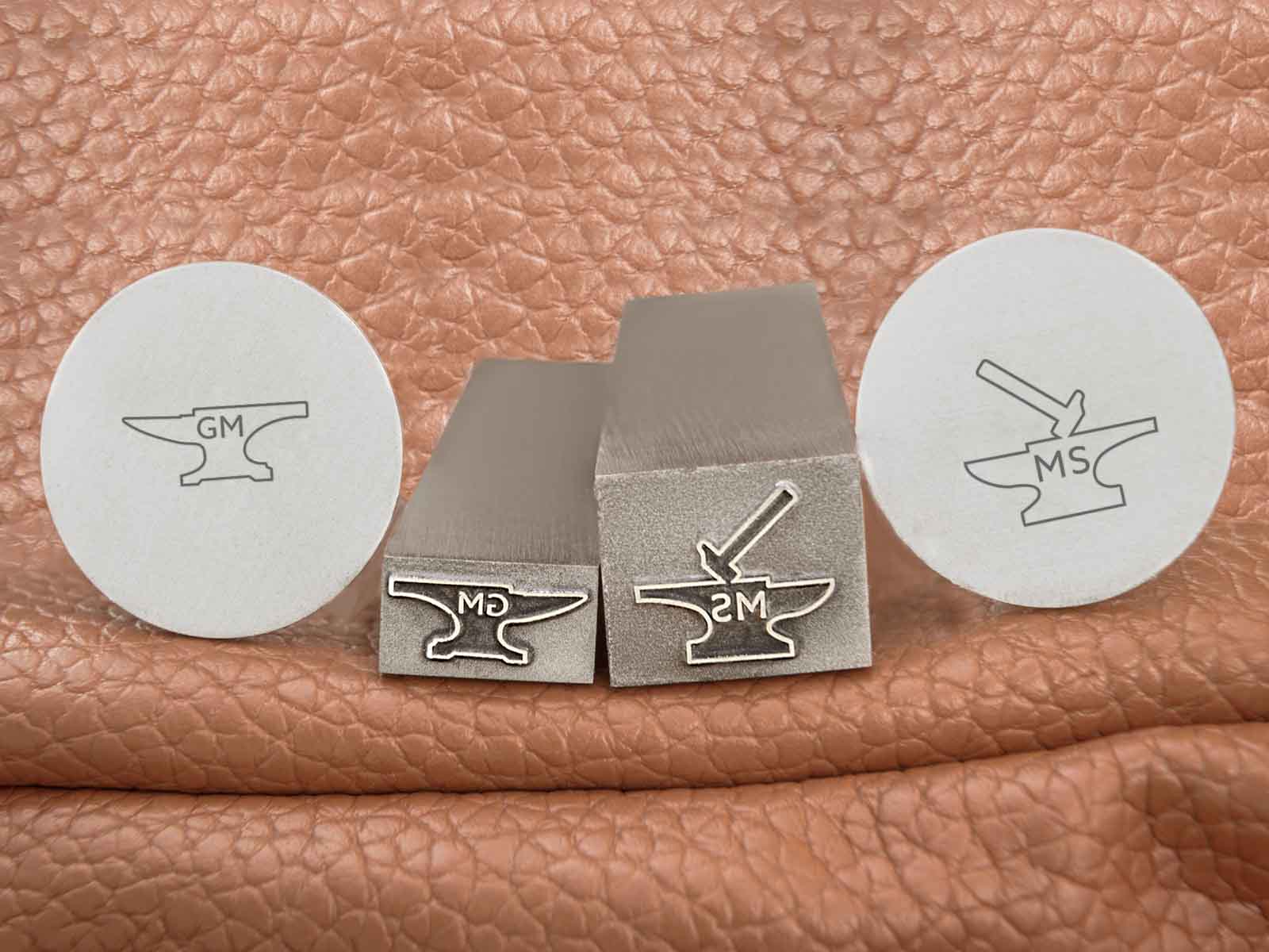 Custom design makers stamps for blacksmiths, farriers and forgers.  Our hand steel punches are designed from hardened high carbon tool steel to assure they will give a long life when stamping.  Stamp your iron and forged steel with clear, deep and detailed with our hand stamp.