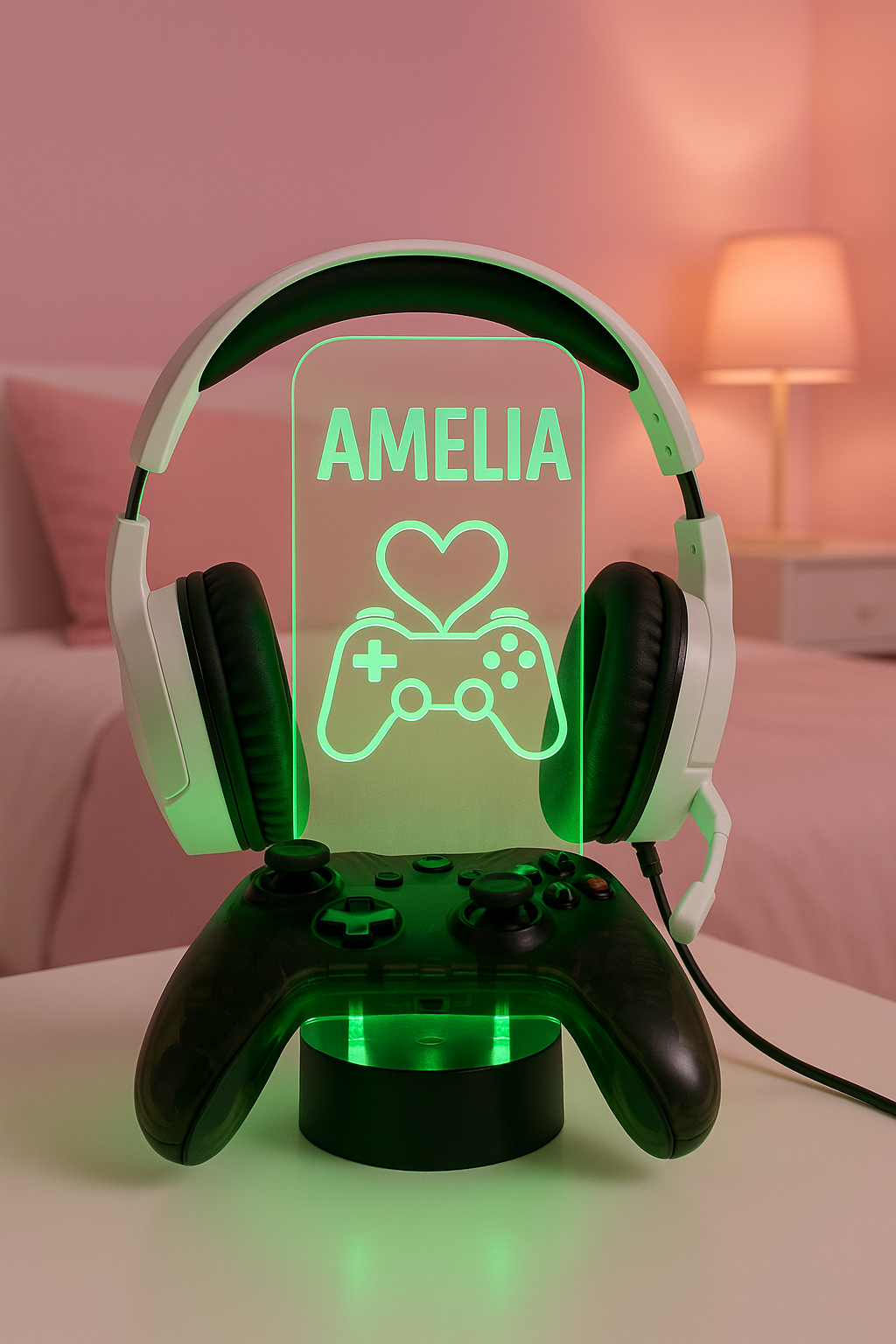Personalized LED Headphone Stands