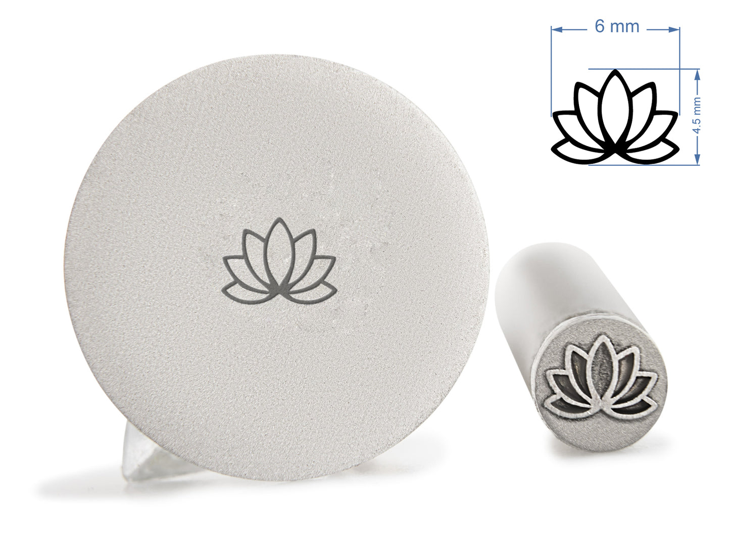 Hand Steel Stamp for Jewelry. Lotus design My Stamps Store